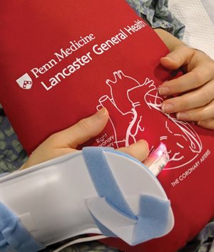 LG Health heart pillow